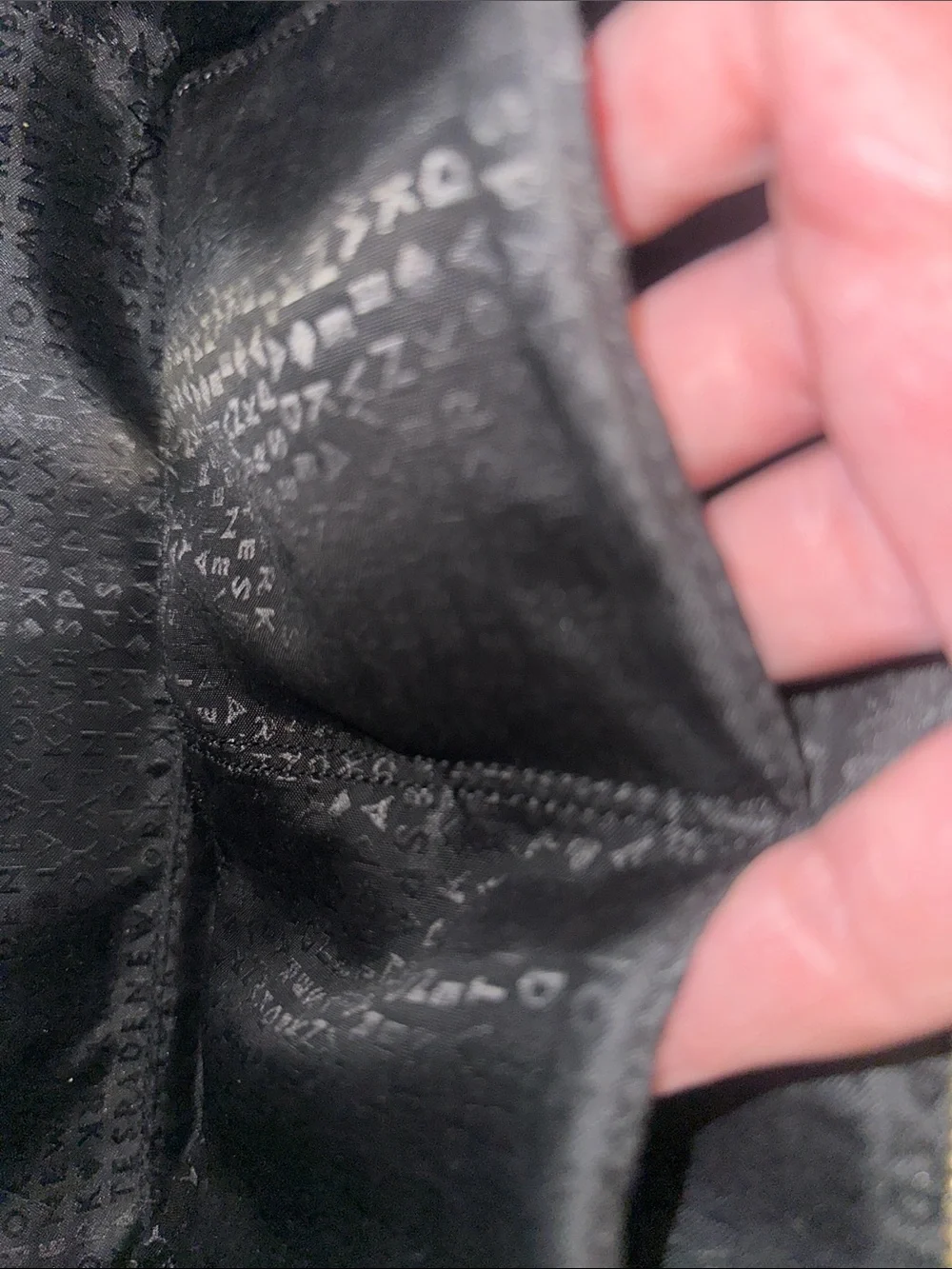 kate spade Black Leather Tote with Gold Logo Plaque